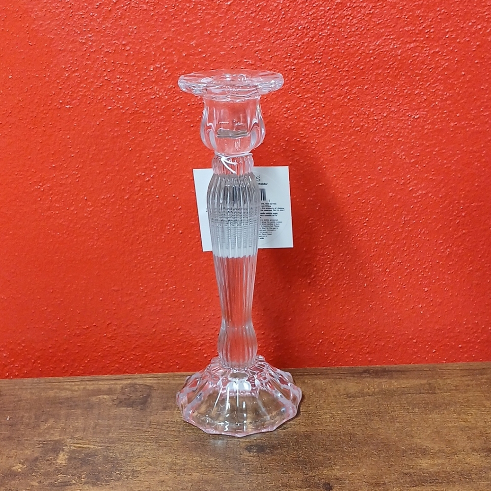 Mikasa 9" Clear Regal Glass Candleholder, Home Accents - Picture 2 of 4
